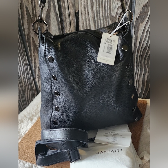 Hammitt Bryant Large NWT Black & Gunmetal - Picture 1 of 13